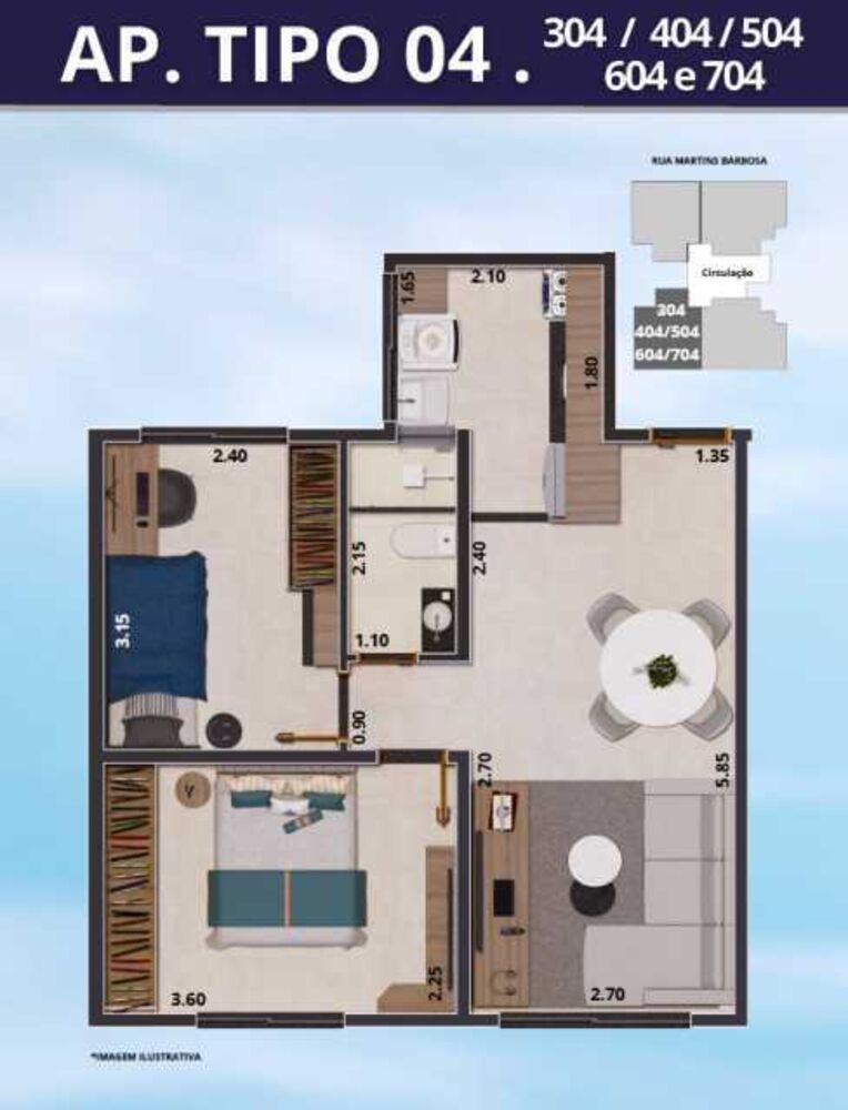 Apartamento, 2 quartos, 45 m² - Foto 4