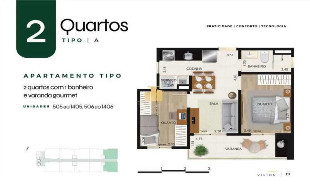 Apartamento, 2 quartos, 45 m² - Foto 10