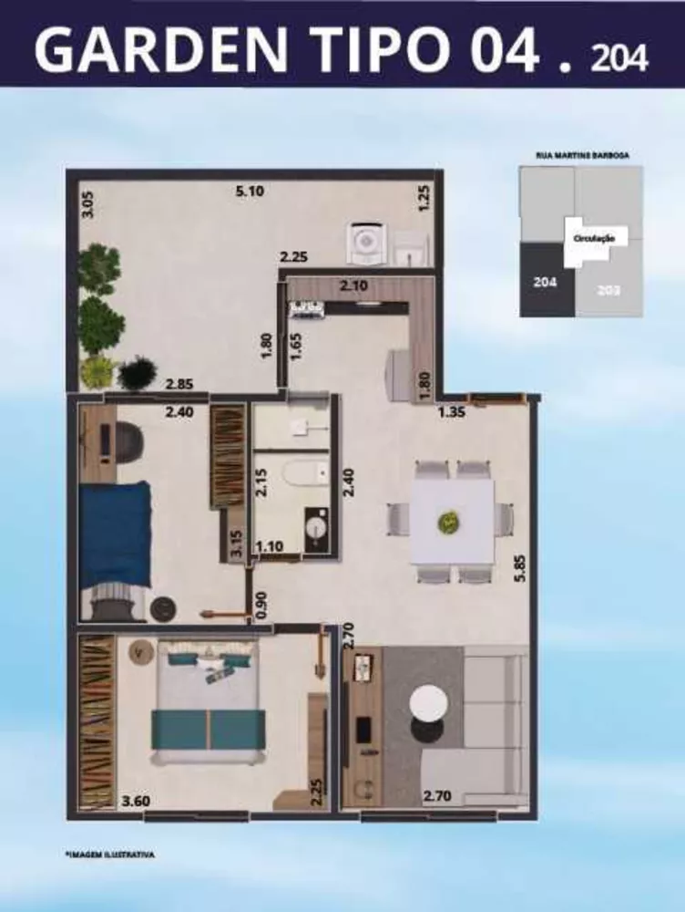 Apartamento à venda com 2 quartos, 52m² - Foto 1