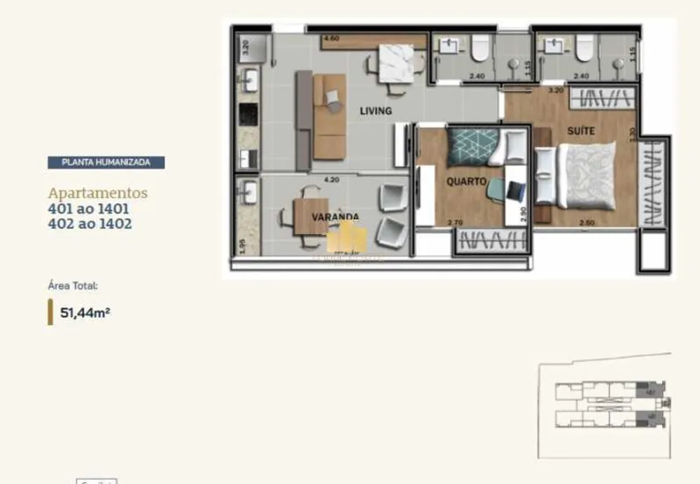 Apartamento, 2 quartos, 51 m² - Foto 12