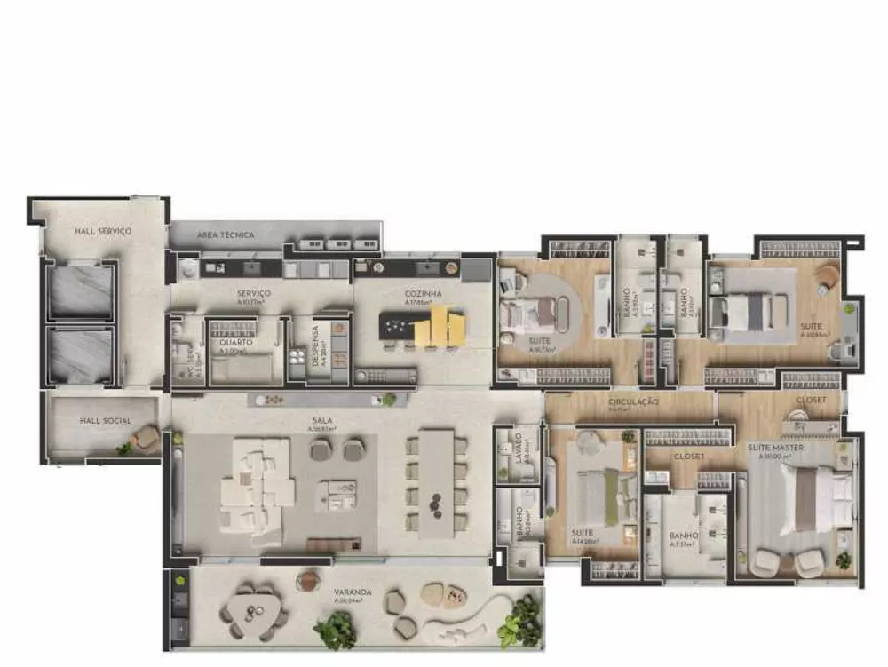 Apartamento, 4 quartos, 266 m² - Foto 2