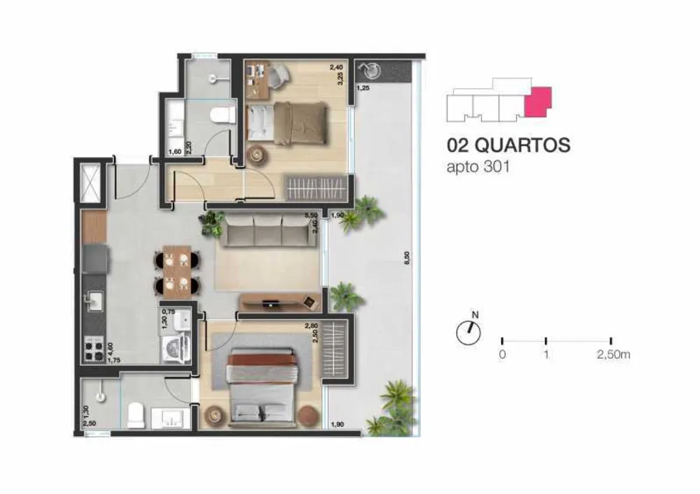 Apartamento, 2 quartos, 64 m² - Foto 12