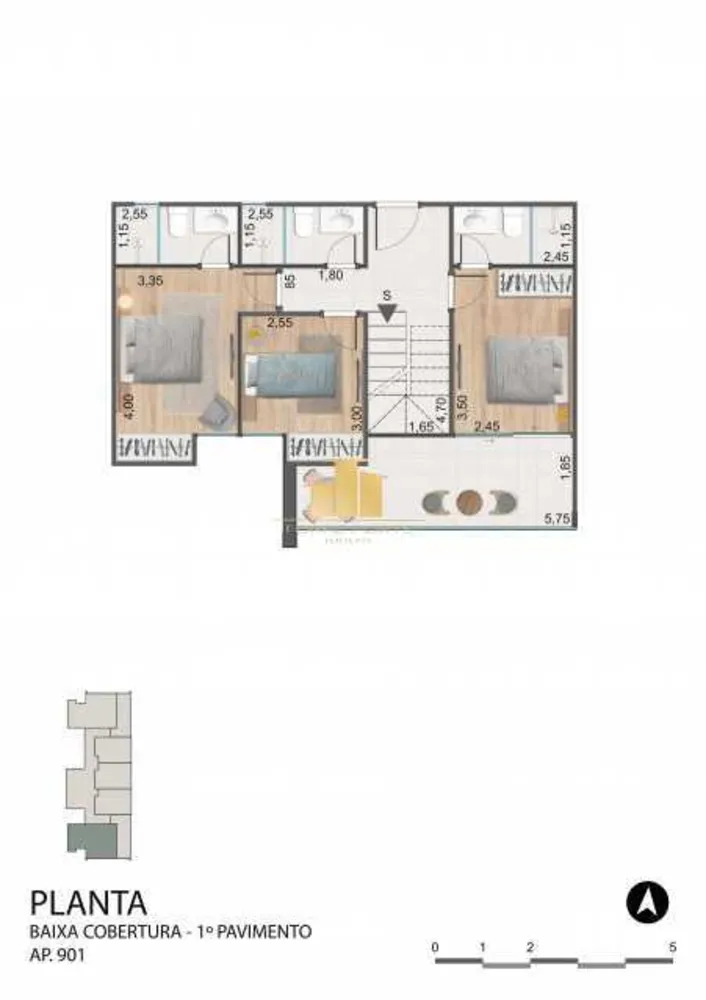 Cobertura, 3 quartos, 155 m² - Foto 13