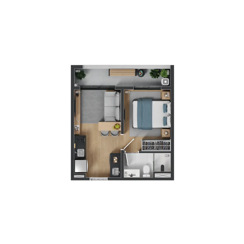 Apartamento, 2 quartos, 38 m² - Foto 19