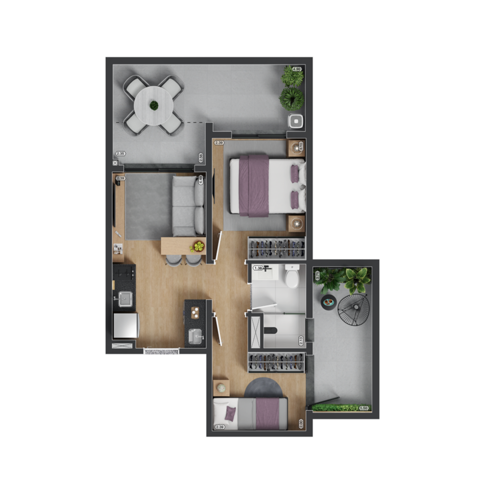Apartamento, 2 quartos, 38 m² - Foto 4