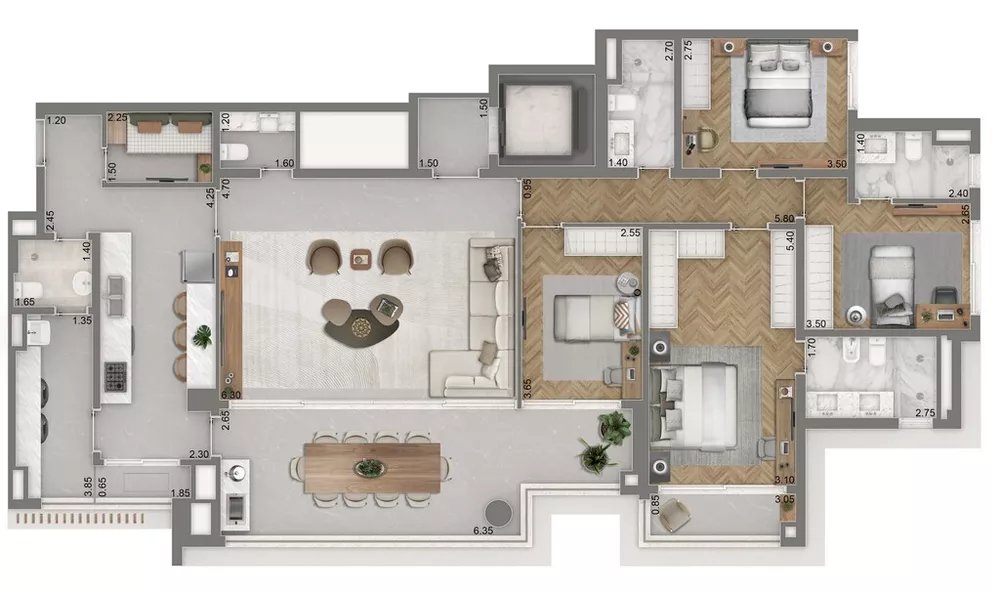 Apartamento, 4 quartos, 155 m² - Foto 10