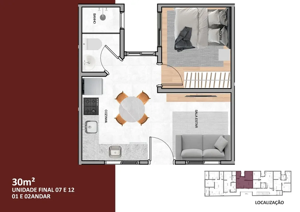 Apartamento, 1 quarto, 30 m² - Foto 12
