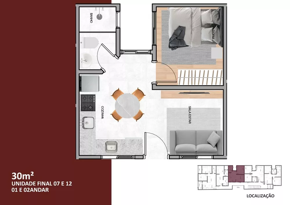 Apartamento, 1 quarto, 30 m² - Foto 3