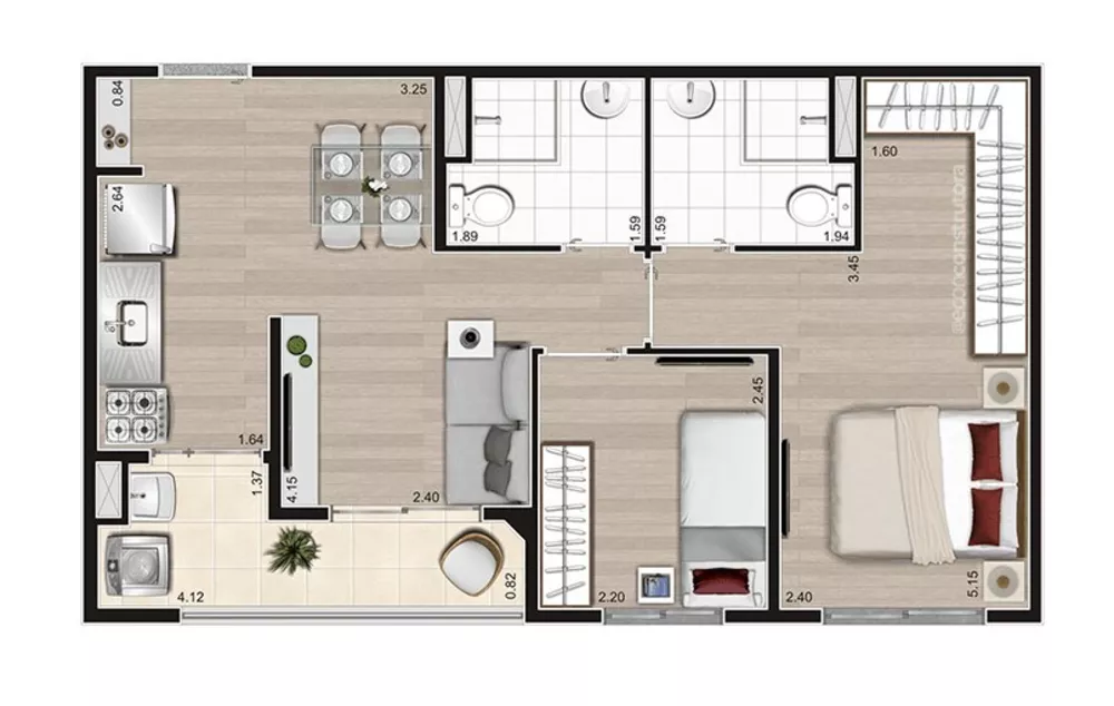 Apartamento, 2 quartos, 42 m² - Foto 12