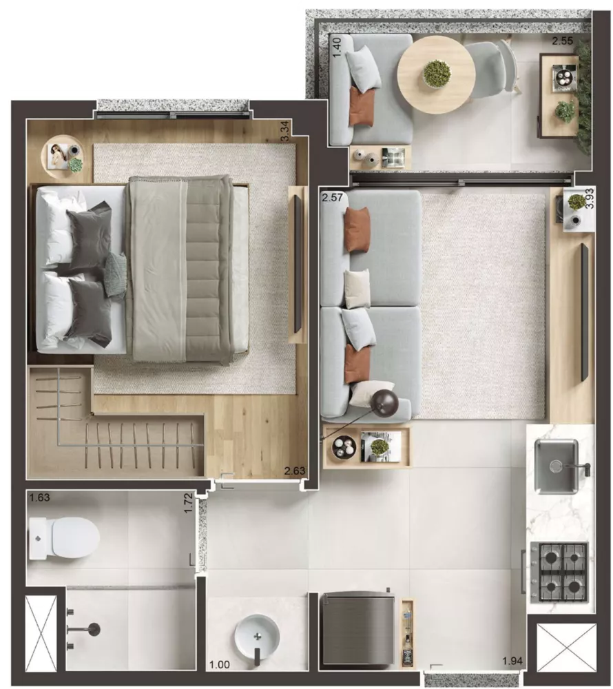 Apartamento, 1 quarto, 29 m² - Foto 7