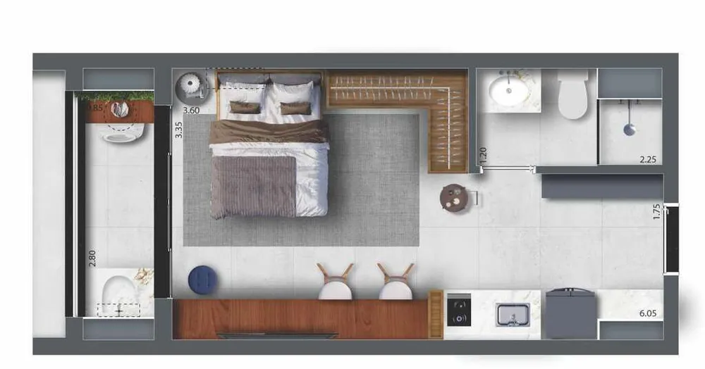 Apartamento, 1 quarto, 27 m² - Foto 9