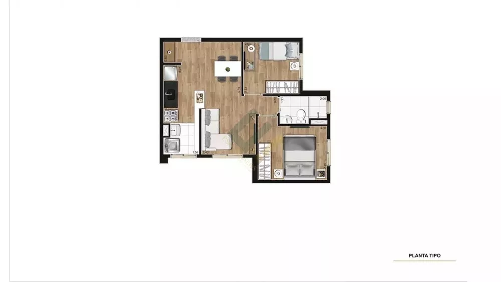 Apartamento, 2 quartos, 41 m² - Foto 6