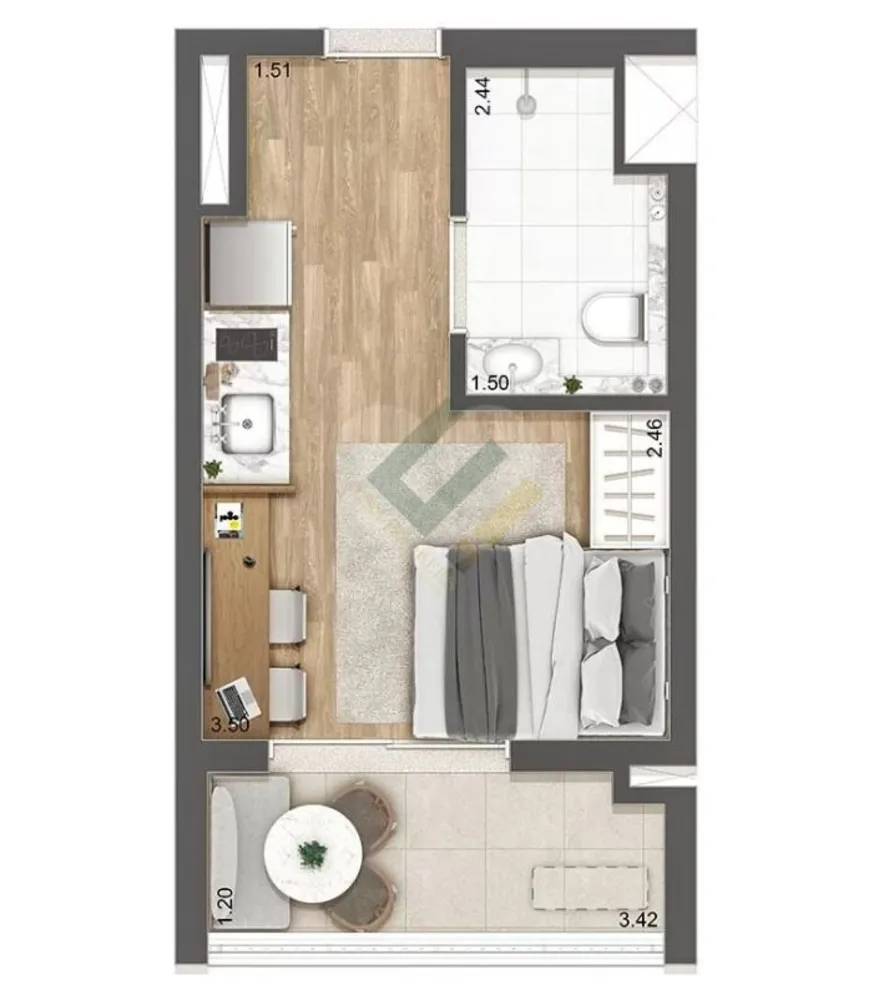 Apartamento, 26 m² - Foto 16