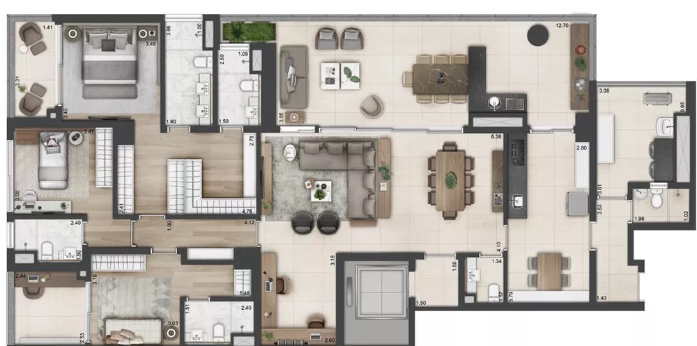 Apartamento, 4 quartos, 240 m² - Foto 1
