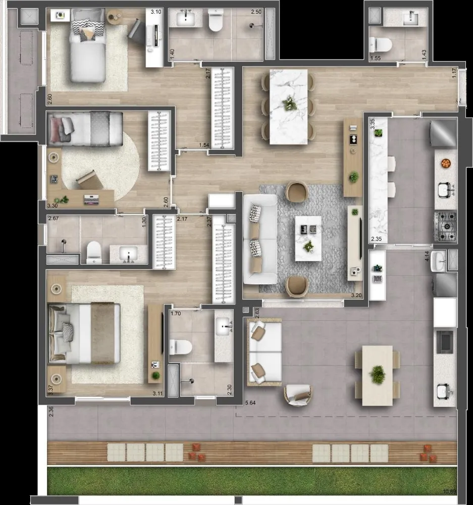 Apartamento, 3 quartos, 148 m² - Foto 28