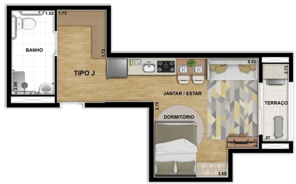 Apartamento, 1 quarto, 32 m² - Foto 14