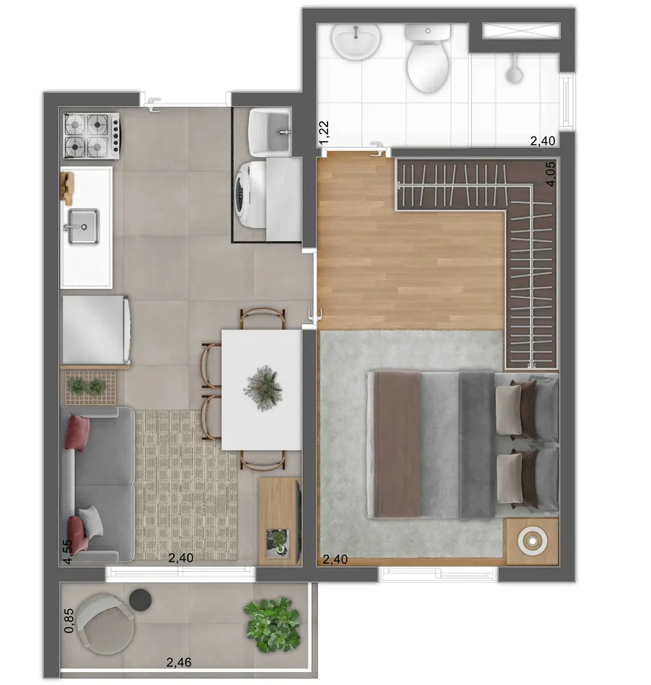 Apartamento, 2 quartos, 31 m² - Foto 12