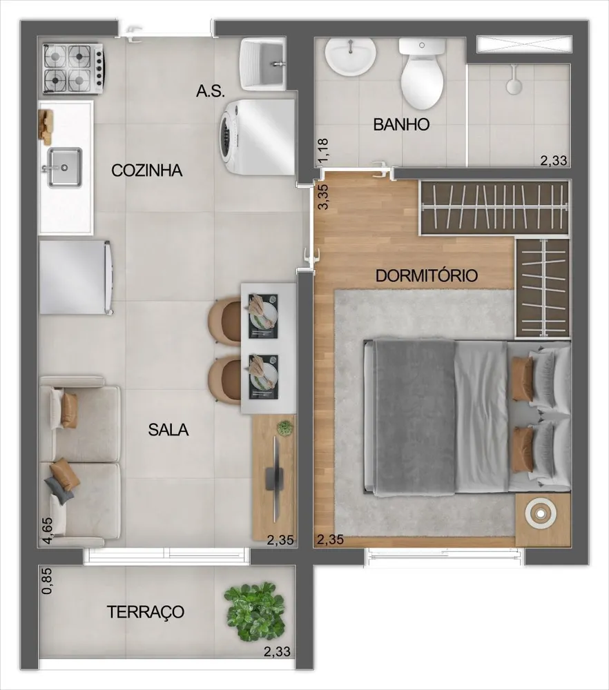 Apartamento, 1 quarto, 29 m² - Foto 10