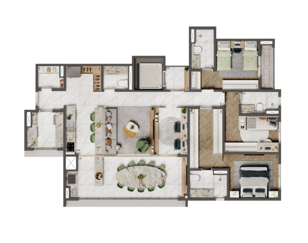 Apartamento, 3 quartos, 137 m² - Foto 8