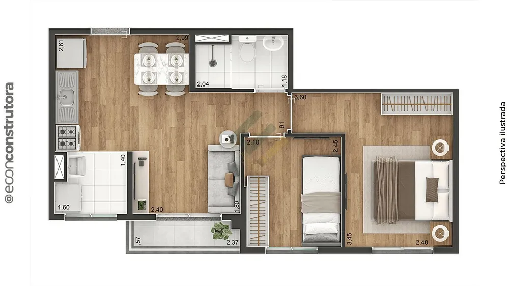 Apartamento, 2 quartos, 38 m² - Foto 9