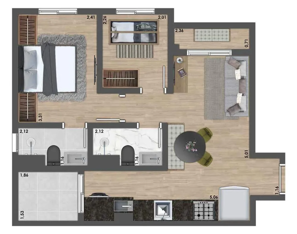 Apartamento, 2 quartos, 40 m² - Foto 16