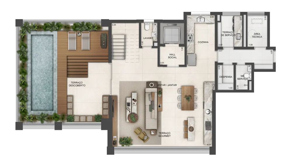 Cobertura, 4 quartos, 329 m² - Foto 12