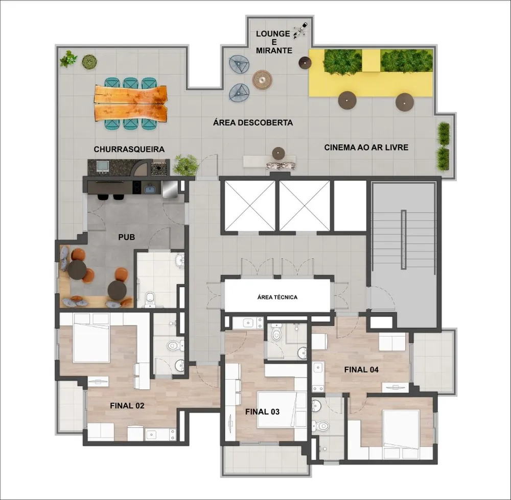Cobertura, 1 quarto, 47 m² - Foto 14