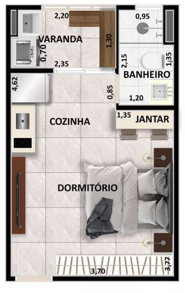 Apartamento, 2 quartos, 61 m² - Foto 5