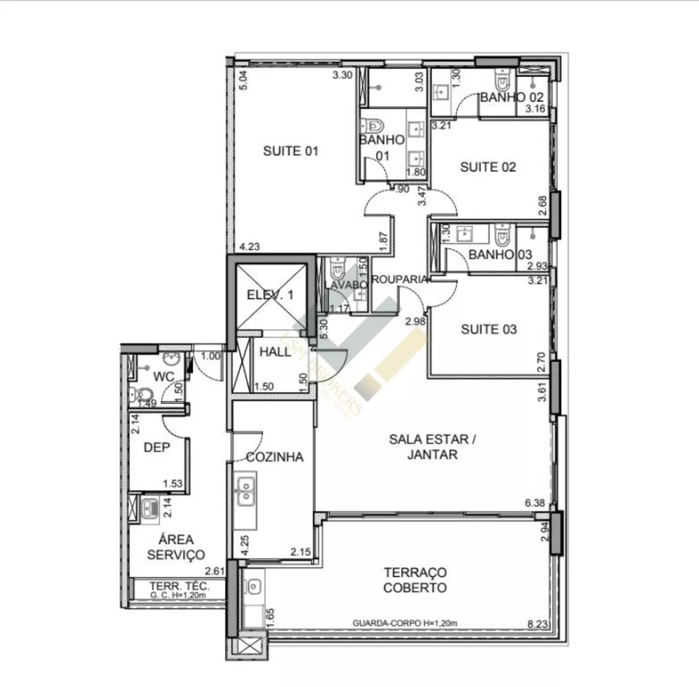 Apartamento, 3 quartos, 156 m² - Foto 3