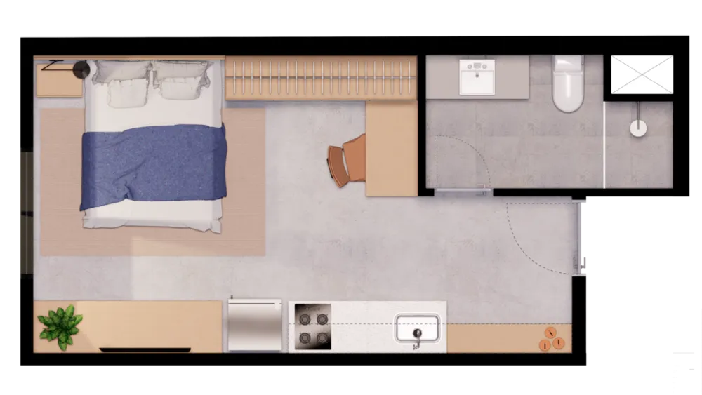 Apartamento, 1 quarto, 28 m² - Foto 10