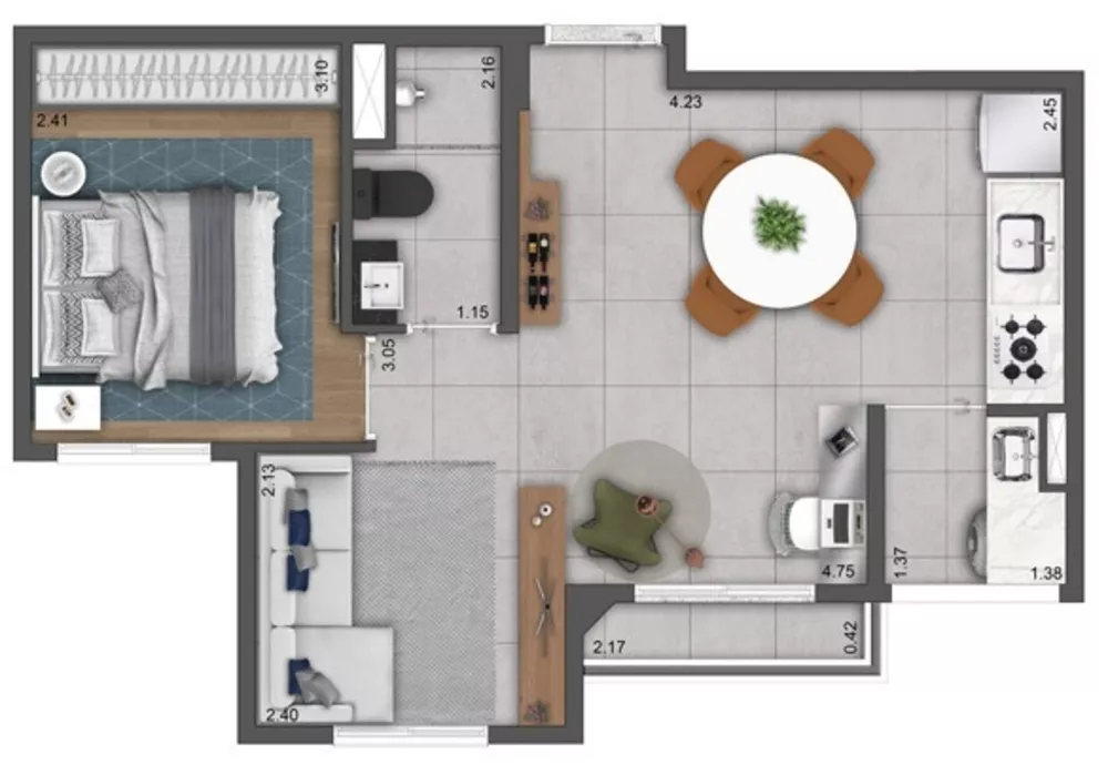 Apartamento, 2 quartos, 37 m² - Foto 13