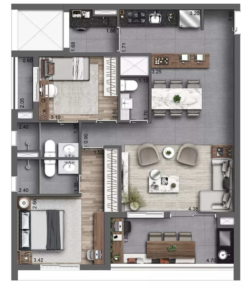 Apartamento, 3 quartos, 164 m² - Foto 6