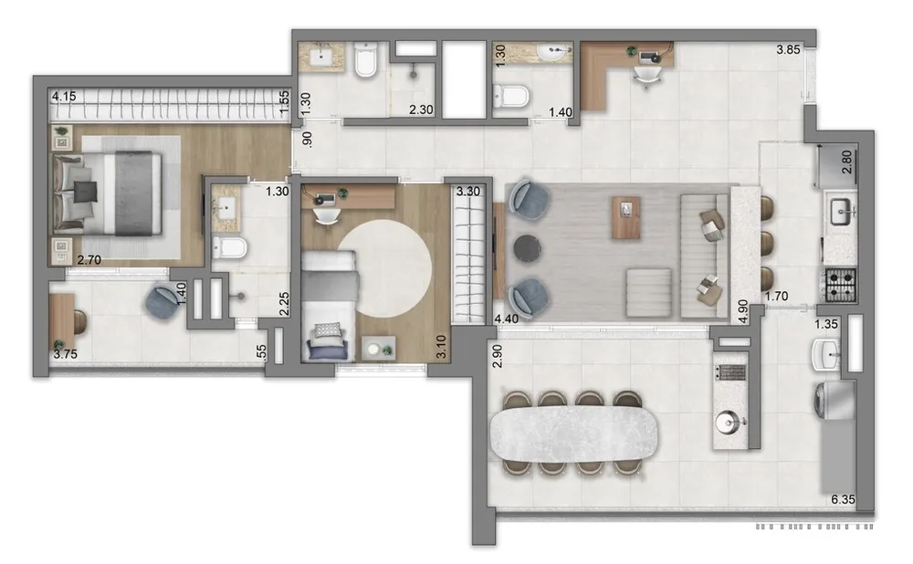 Apartamento, 3 quartos, 134 m² - Foto 14
