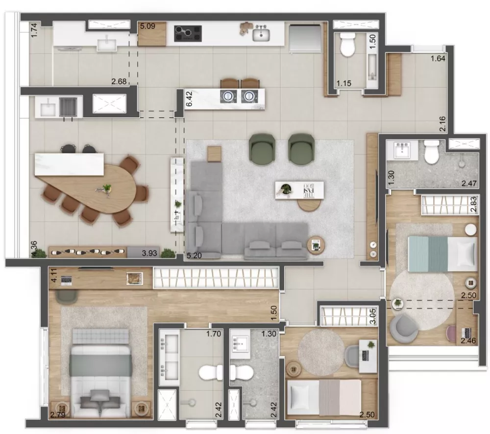 Apartamento, 3 quartos, 129 m² - Foto 12