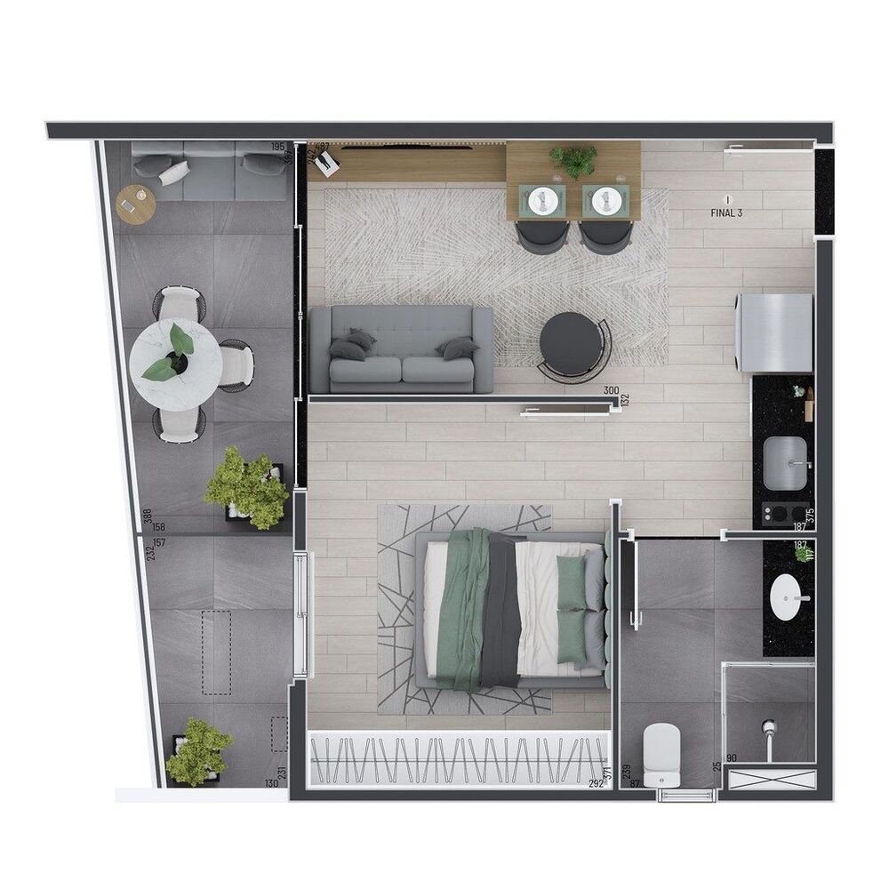 Apartamento, 1 quarto, 66 m² - Foto 9