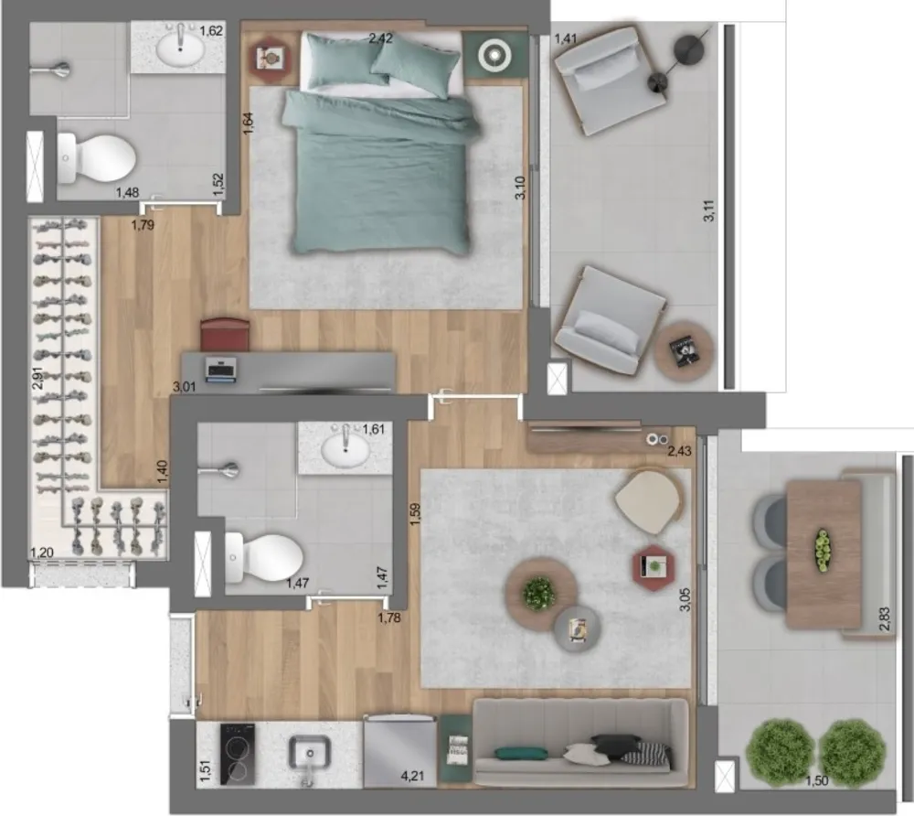 Apartamento, 1 quarto, 21 m² - Foto 31