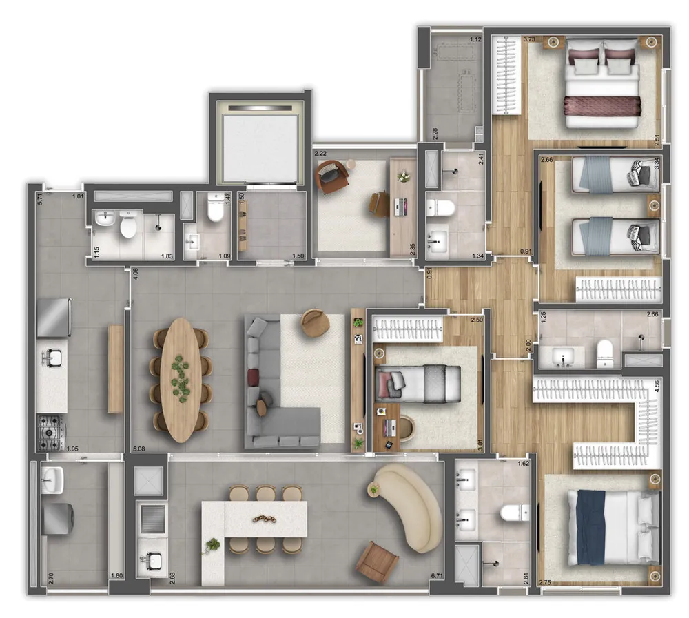 Cobertura, 3 quartos, 296 m² - Foto 14
