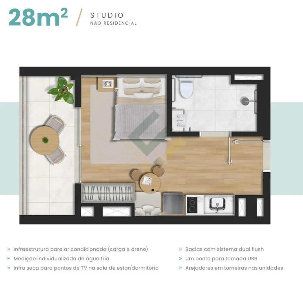 Apartamento, 1 quarto, 28 m² - Foto 16