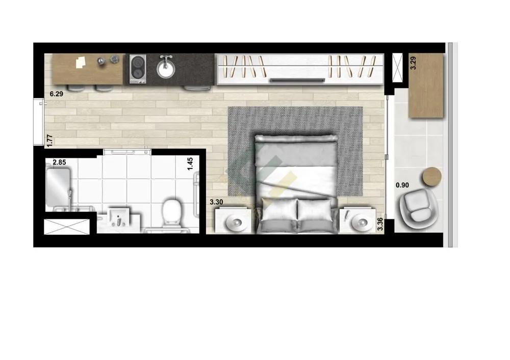 Apartamento, 30 m² - Foto 3