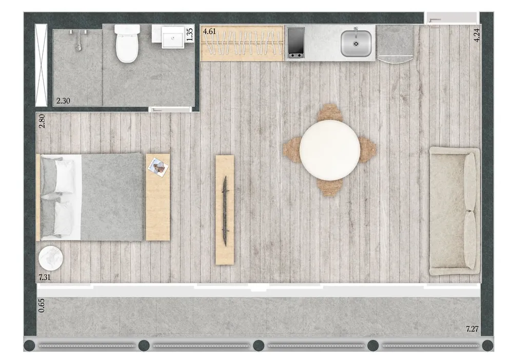 Apartamento, 1 quarto, 16 m² - Foto 15