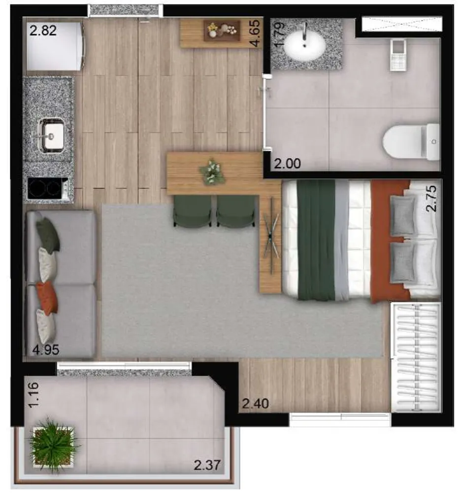 Apartamento, 1 quarto, 40 m² - Foto 19