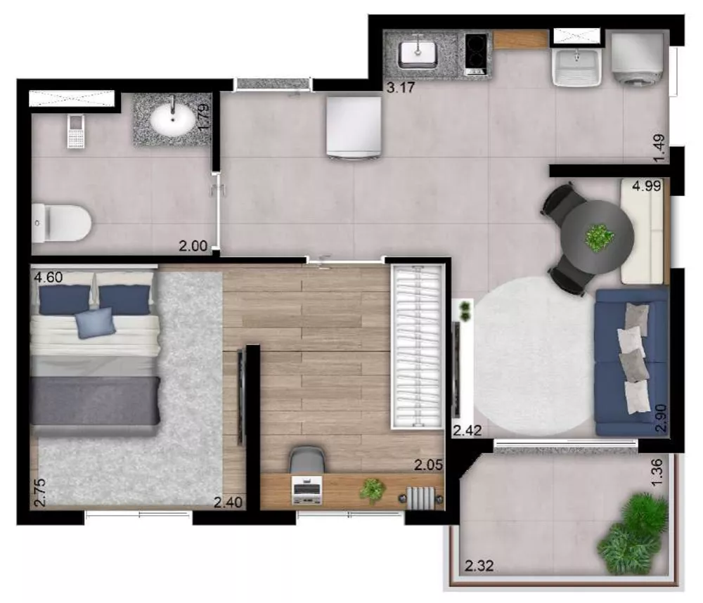 Apartamento, 1 quarto, 40 m² - Foto 6