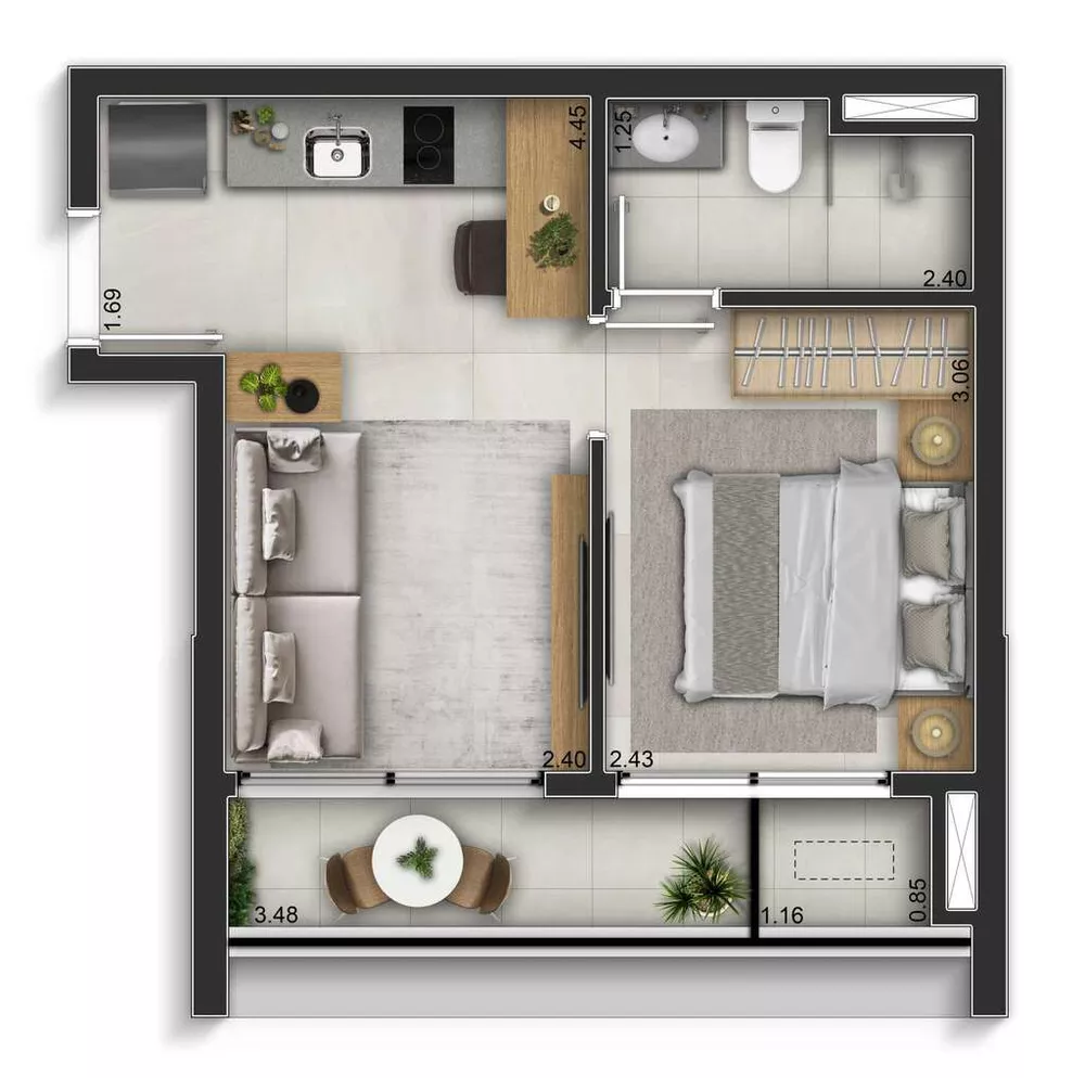 Apartamento, 2 quartos, 56 m² - Foto 1