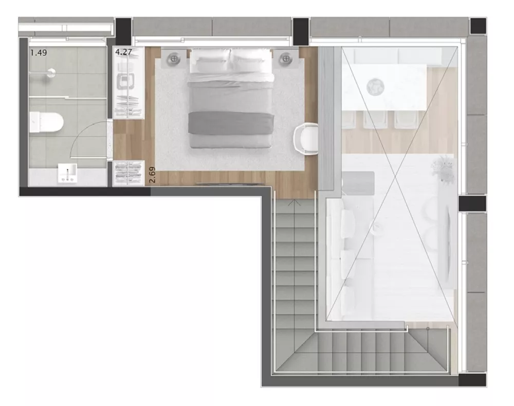 Apartamento, 1 quarto, 53 m² - Foto 13