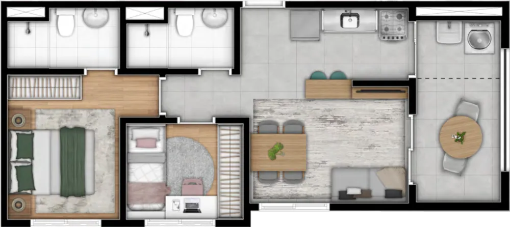 Apartamento, 2 quartos, 55 m² - Foto 15