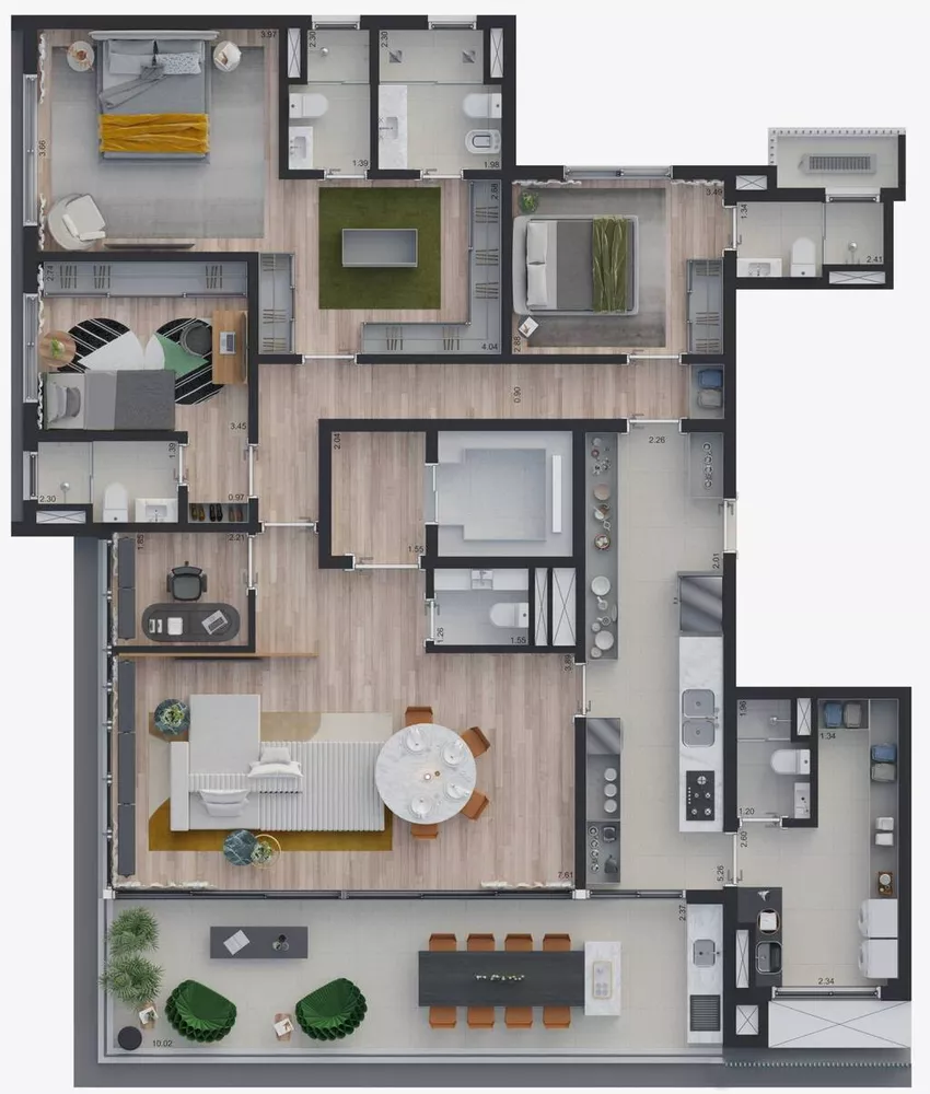 Apartamento, 4 quartos, 210 m² - Foto 3