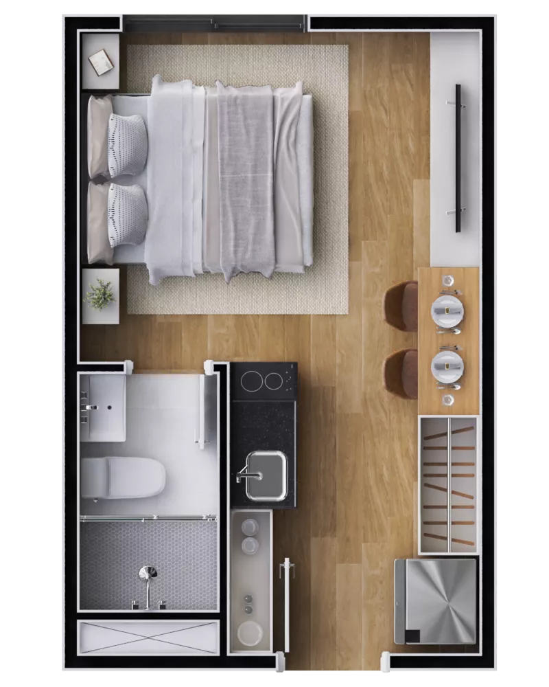 Apartamento, 2 quartos, 35 m² - Foto 37