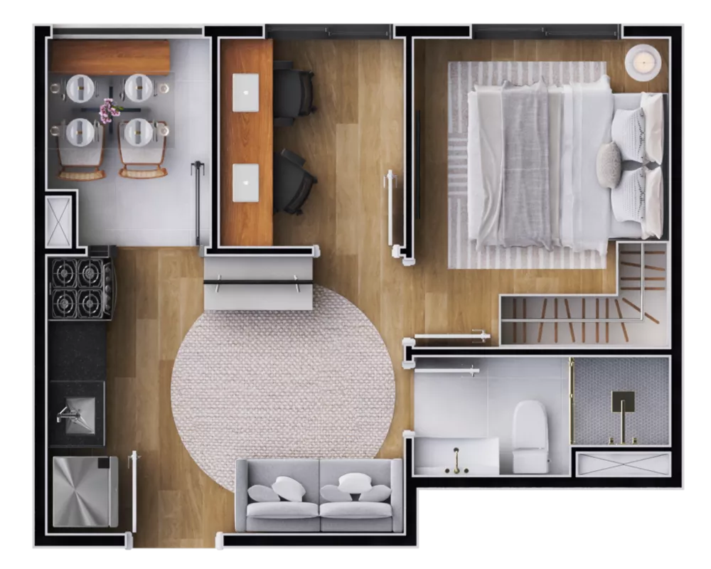 Apartamento, 2 quartos, 35 m² - Foto 36