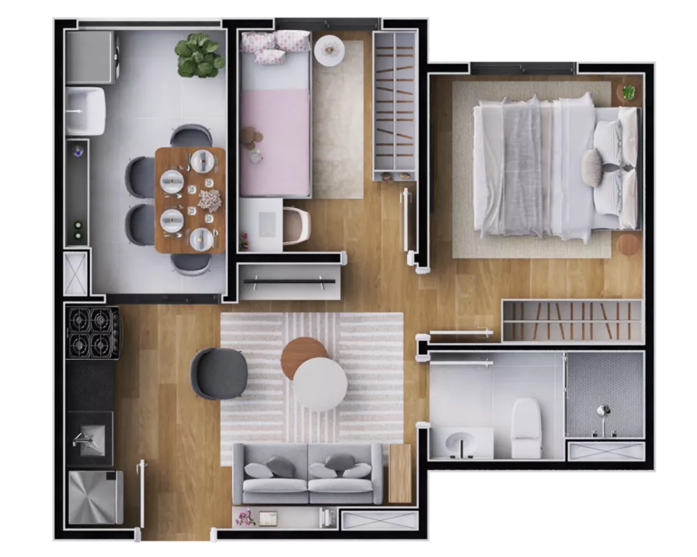 Apartamento, 2 quartos, 35 m² - Foto 34