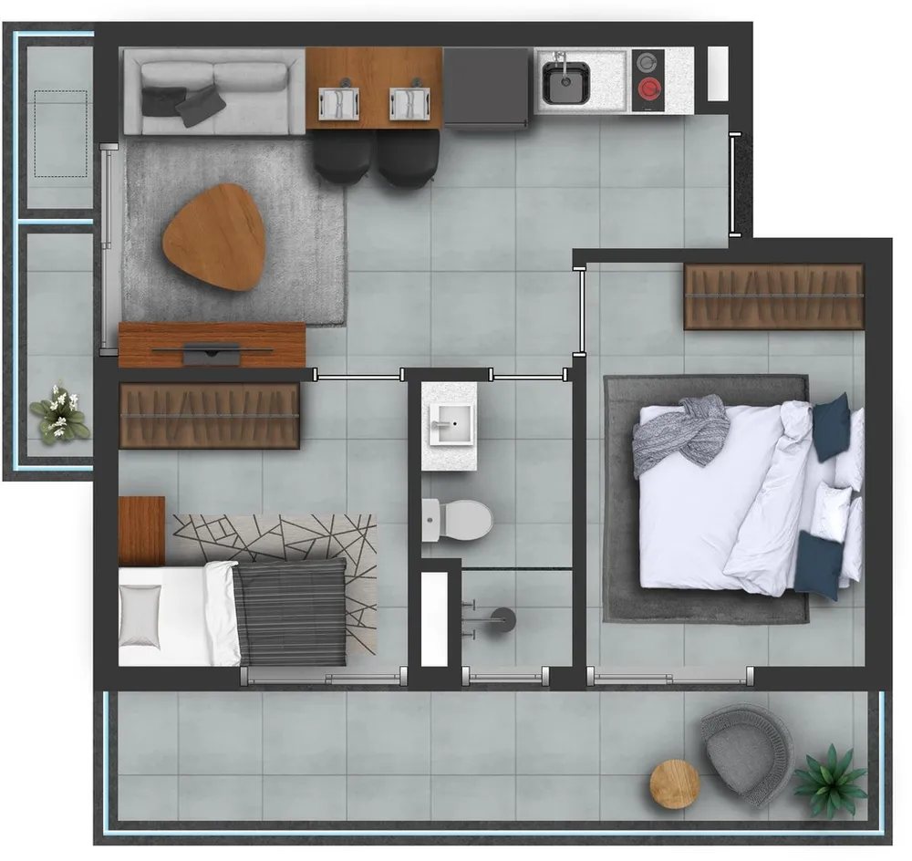 Apartamento, 1 quarto, 30 m² - Foto 13